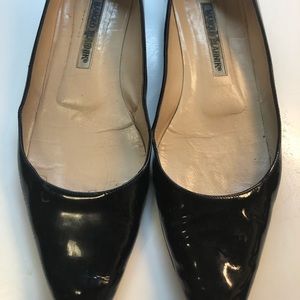 Manolo Blahnik black ballerina flats vintage
